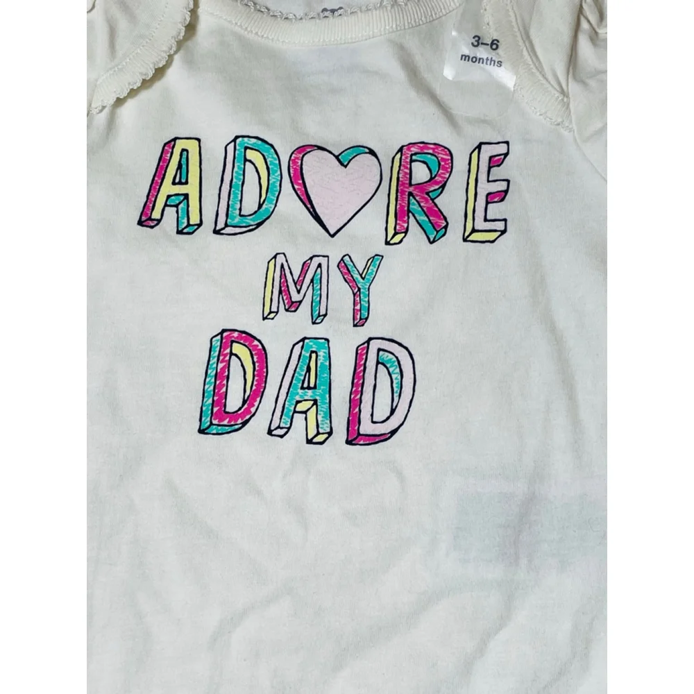 Baby GAP Matching Set 3-6 Months “adore my dad” Bodysuit & Shorts